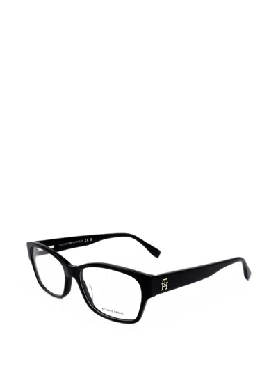 Tommy Hilfiger Rectangle-frame Glasses In Black