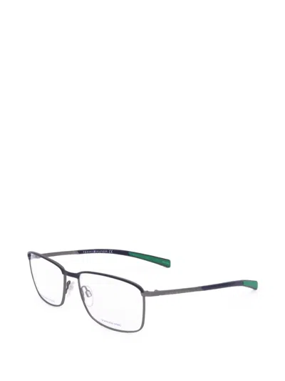 Tommy Hilfiger Rectangle-frame Glasses In Silver