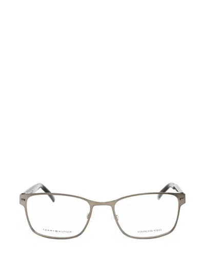 Tommy Hilfiger Rectangle-frame Glasses In Silver