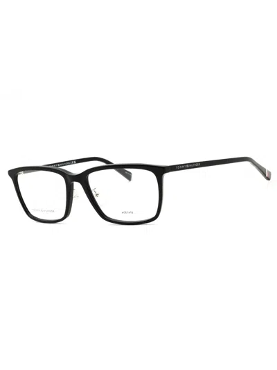Tommy Hilfiger Rectangular Plastic Eyeglasses For Men In Orange