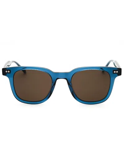 Tommy Hilfiger Rectangular Plastic Men's Sunglasses In Yellow