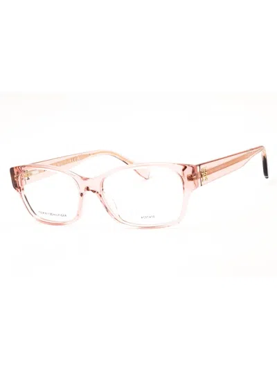 Tommy Hilfiger Rectangular Women's Eyeglasses Th 2055 - Modern Chic Design In Pink