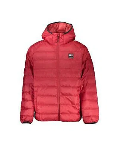 Pre-owned Tommy Hilfiger Recycled Polyester Hooded Jacket With Contrast Details - In Pink