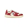 Tommy Hilfiger Red Leather Women Sneaker