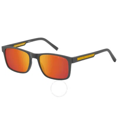 Tommy Hilfiger Red Multilayer Square Men's Sunglasses Th 2089/s 0fre/1z 56