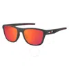 Tommy Hilfiger Red Rectangular Men's Sunglasses Th 1951/s 04wc/b8 56 In Red   /   Red. / Grey