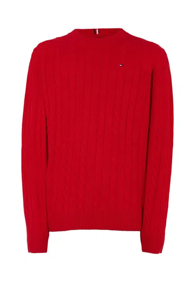Tommy Hilfiger Kids' Red Sweater For Boy With Flag