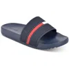 Tommy Hilfiger Redder Mens Slip On Pool Slide Sandals In Blue