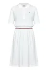 Tommy Hilfiger Reg Rwb F&f Polo Dress In Bianco