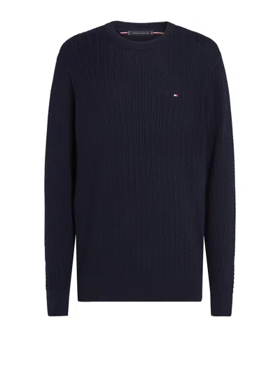 Tommy Hilfiger Regenerative Cotton Cozy Sweater In Black