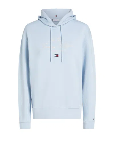 Tommy Hilfiger Regenerative Cotton Sweater In Blue