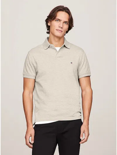 Tommy Hilfiger Regular Fit 1985 Polo In Heathered Oatmilk