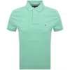 Tommy Hilfiger Mint Short-sleeved Polo Shirt With Logo