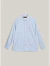 Tommy Hilfiger Regular Fit 1985 Thflex Shirt In Copenhagen Blue / White
