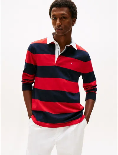 Tommy Hilfiger Regular Fit Block Rugby Polo In Multi