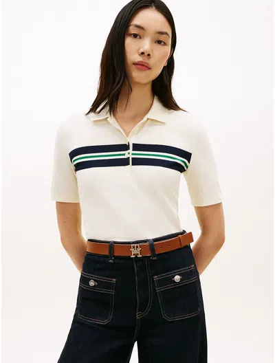 Tommy Hilfiger Regular Fit Block Stripe Stretch Polo
