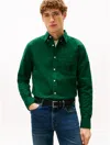 Tommy Hilfiger Regular Fit Brushed Oxford Shirt In Green