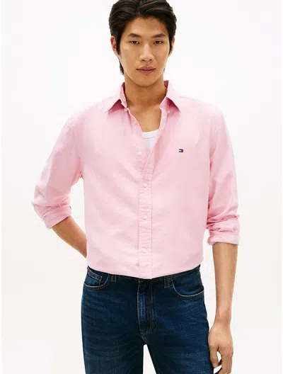 Tommy Hilfiger Regular Fit Brushed Twill Shirt In Pink