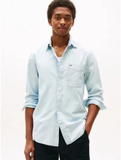 Tommy Hilfiger Regular Fit Chambray Pocket Shirt