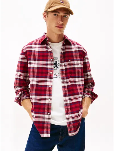 Tommy Hilfiger Regular Fit Check Flannel Shirt In Red