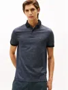 Tommy Hilfiger Regular Fit Check Heathered Polo In Blue