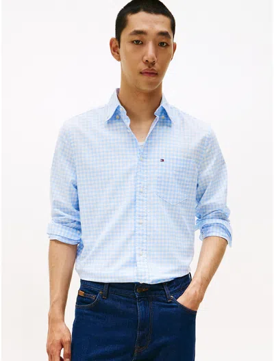 Tommy Hilfiger Regular Fit Check Print Shirt In Blue