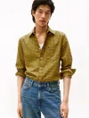 Tommy Hilfiger Regular Fit Check Print Shirt In Yellow
