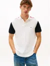 Tommy Hilfiger Regular Fit Colorblock Pique Polo In Sand
