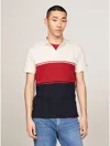Tommy Hilfiger Regular Fit Colorblock Polo In Dark Magma