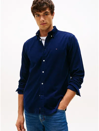 Tommy Hilfiger Regular Fit Corduroy Shirt In Blue
