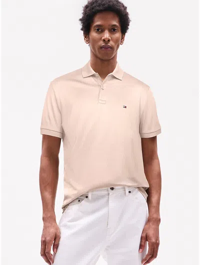 Tommy Hilfiger Regular Fit Cotton Polo In Beige