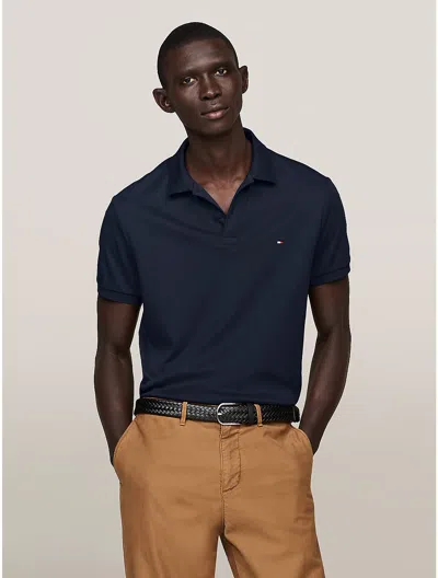 Tommy Hilfiger Regular Fit Cotton Polo In Navy
