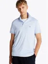 Tommy Hilfiger Regular Fit Heathered Performance Polo In Sweet Blue