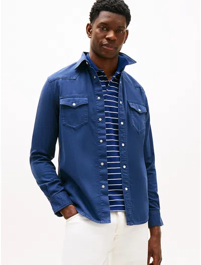 Tommy Hilfiger Regular Fit Denim Western Shirt In Blue