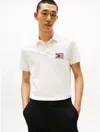 Tommy Hilfiger Regular Fit Embroidered Flag Pique Polo In White
