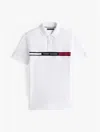 Tommy Hilfiger Regular Fit Flag Logo Stretch Polo In White