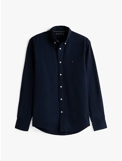 Tommy Hilfiger Regular Fit Flex Poplin Shirt In Navy
