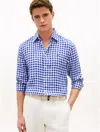 Tommy Hilfiger Gingham Check Shirt Button Down Collar In Blue
