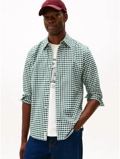 Tommy Hilfiger Regular Fit Gingham Oxford Shirt In Green