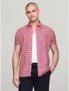 Tommy Hilfiger Regular Fit Gingham Oxford Shirt In Rouge/optic White