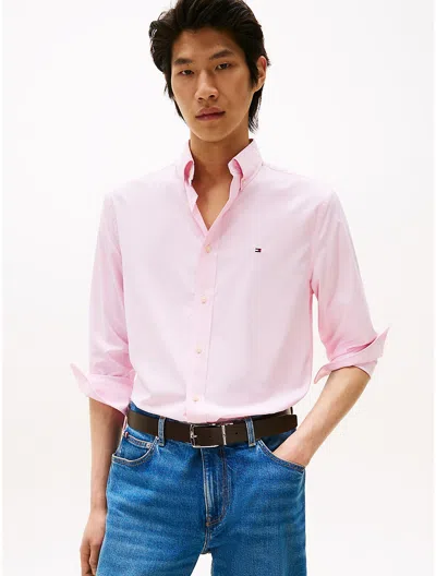 Tommy Hilfiger Regular Fit Gingham Performance Shirt In Pink
