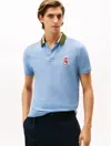 Tommy Hilfiger Regular Fit Herringbone Collar Polo In Blue