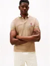 Tommy Hilfiger Regular Fit Herringbone Collar Polo In Brown