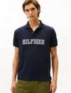 Tommy Hilfiger Regular Fit Hilfiger Logo Polo In Blue