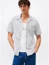 Tommy Hilfiger Regular Fit Knit Stripe Shirt In White