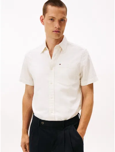 Tommy Hilfiger Regular Fit Lightweight Striped Shirt In White