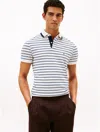 Tommy Hilfiger Regular Fit Logo Collar Pique Polo In White
