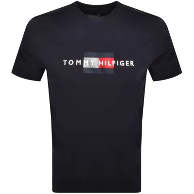 Tommy Hilfiger Regular Fit Logo T Shirt Navy