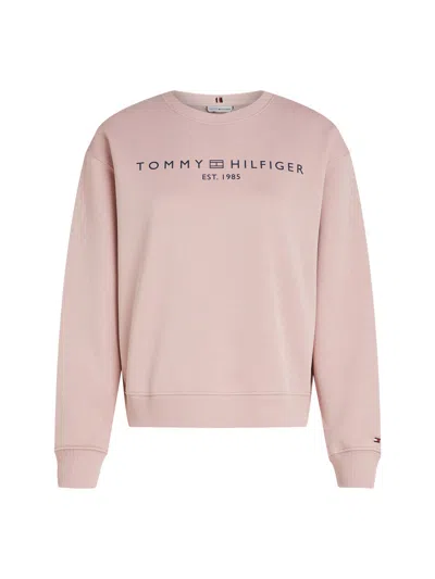 Tommy Hilfiger Regular Fit Modern Crew Neck Sweatshirt In Foggy Pink