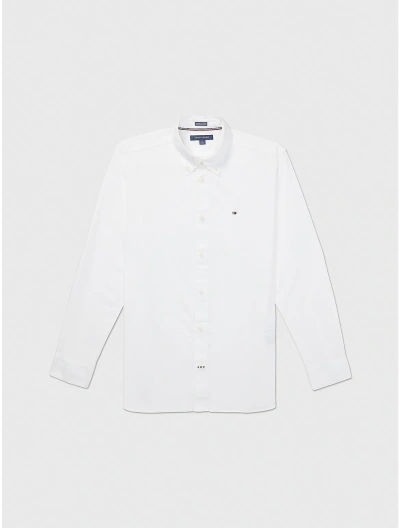 Tommy Hilfiger Regular Fit Oxford Stretch Shirt In Optic White Th